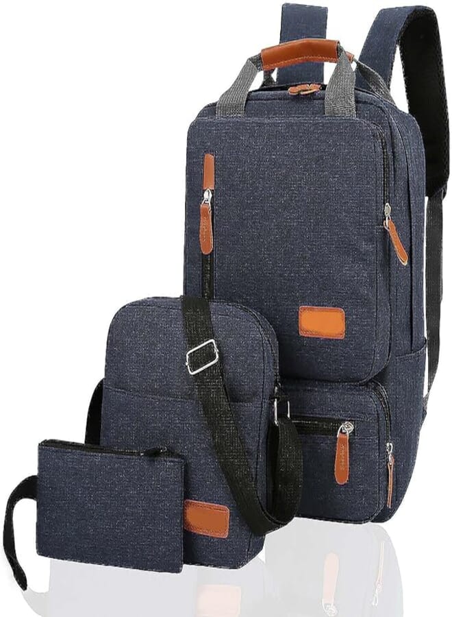 Business Travel Laptop Backpack, Water Resistant College School Computer Bag, 15.6-inch Laptop Backpack for Both Men And Women (Blue)